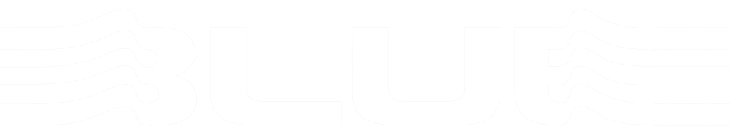 BLUE logo white